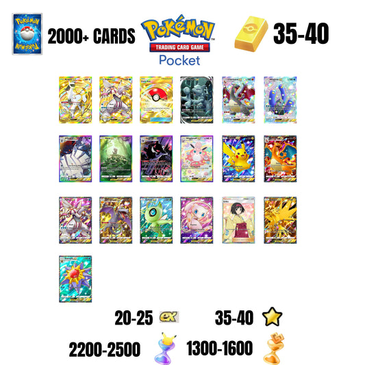 💎ENGLISH CARDS💎2000+ CARDS💎19 CARDS GUARANTEED🔥25 EX 4*🌟40 1 STAR CARDS🌟40 GOLD BARS🌟2500 PACK HOURGLASSES🌟1400 WONDER HOURGLASSES