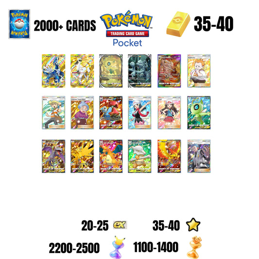 💎ENGLISH CARDS💎2000+ CARDS💎18 CARDS GUARANTEED🔥25 EX 4*🌟40 1 STAR CARDS🌟40 GOLD BARS🌟2500 PACK HOURGLASSES🌟1400 WONDER HOURGLASSES