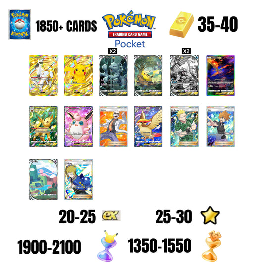 💎1850+ CARDS💎14 CARDS GUARANTEED🔥25 EX 4*🌟30 1 STAR CARDS🌟40 GOLD BARS🌟2100 PACK HOURGLASSES🌟1550 WONDER HOURGLASSES