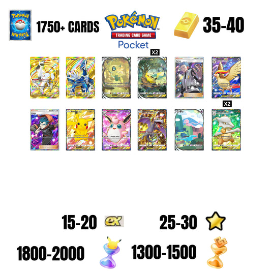 💎1750+ CARDS💎12 CARDS GUARANTEED🔥20 EX 4*🌟30 1 STAR CARDS🌟40 GOLD BARS🌟2000 PACK HOURGLASSES🌟1500 WONDER HOURGLASSES