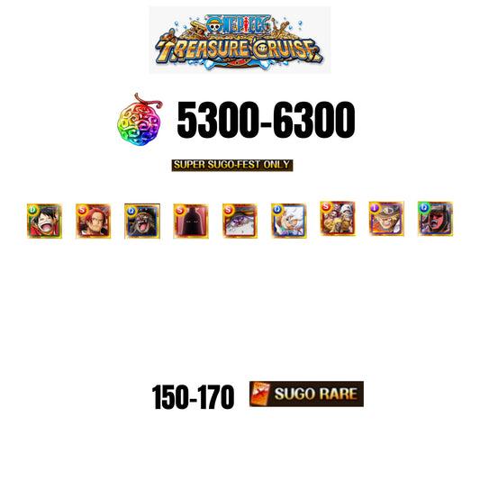 [GLOBAL][ANDROID] 5500-6500 GEMS | 4 12TH ANNY CHARACTERS | 9 SUPER SUGO FEST | 150-170 SUGO RARE
