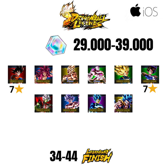 🔥39.000 CC💎10 CHARACTERS💎44 LF🔥DB LEGENDS(IOS)🔥