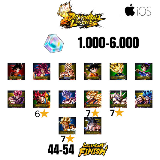 🔥6.000 CC💎14 CHARACTERS💎54 LF🔥DB LEGENDS(IOS)🔥