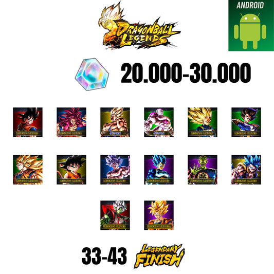 🔥30.000 CC💎14 CHARACTERS💎43 LF🔥DB LEGENDS(ANDROID)🔥