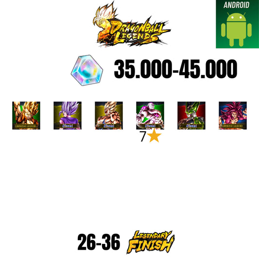 🔥45.000 CC💎6 CHARACTERS💎36 LF🔥DB LEGENDS(ANDROID)🔥
