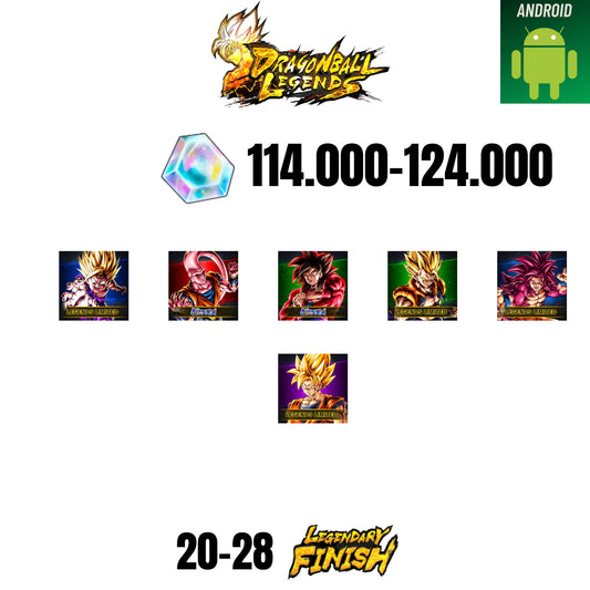 [GLOBAL][ANDROID] 114.000-124.000 CC | GOKU SS4 ULTRA  | BUUHAN ULTRA | GOHAN SS2 | GOGETA SS | 6 CHARACTERS | 16-24 LF