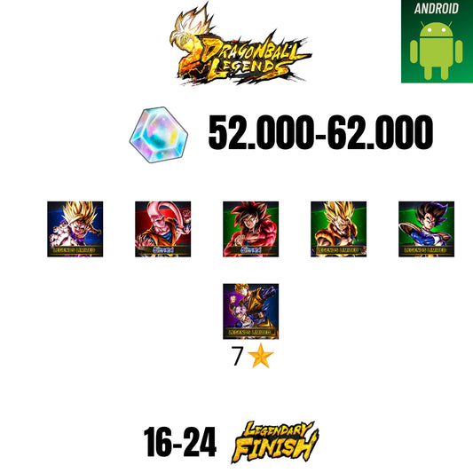 [GLOBAL][ANDROID] 52.000-62.000 CC | GOKU SS4 ULTRA  | BUUHAN ULTRA | GOHAN SS2 | GOGETA SS | 6 CHARACTERS | 16-24 LF