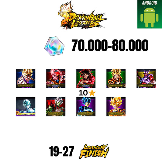 [GLOBAL][ANDROID] 70.000-80.000 CC | GOKU SS4 ULTRA 10*  | BUUHAN ULTRA | GOHAN SS2 | GOGETA SS | 10 CHARACTERS | 16-24 LF