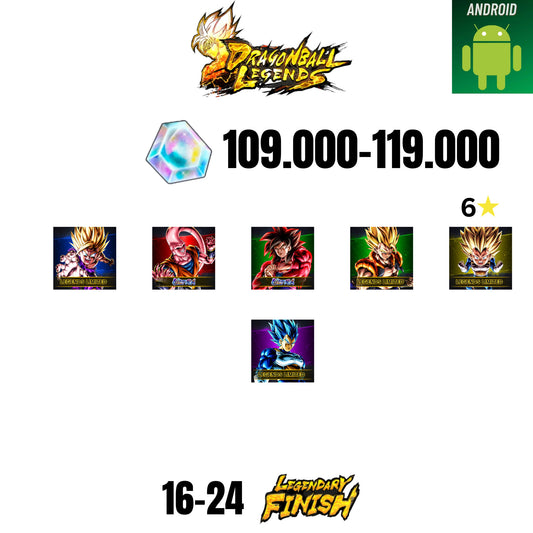 [GLOBAL][ANDROID] 109.000-119.000 CC | GOKU SS4 ULTRA  | BUUHAN ULTRA | GOHAN SS2 | GOGETA SS | 6 CHARACTERS | 16-24 LF