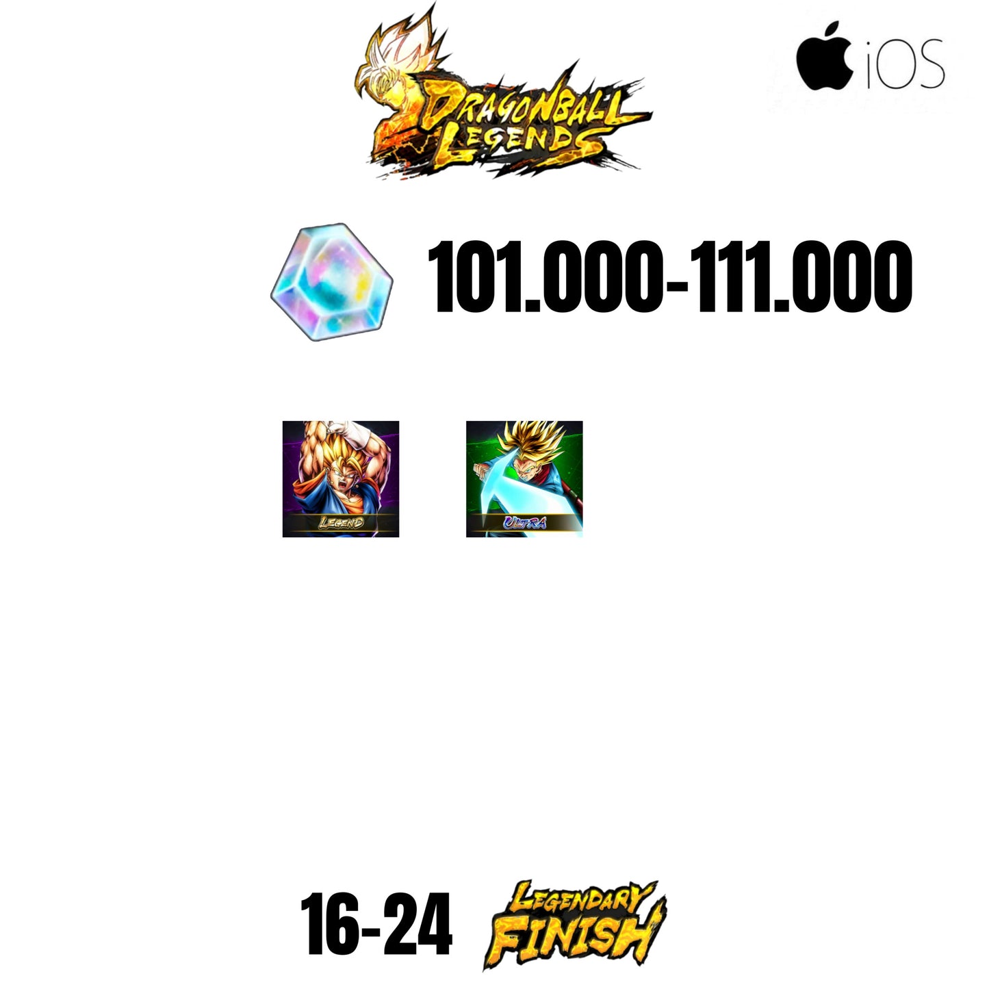 [GLOBAL][IOS] 101.000-111.000 CC | VEGITO LEGEND  | TRUNKS ULTRA | 16-24 LF