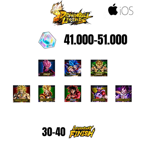 [GLOBAL][IOS] 41.000-51.000 CC | GOGETA BLU ULTRA | BROLY LEGEND | ROSE LEGENDS | 8 CHARACTERS | 30-38 LF