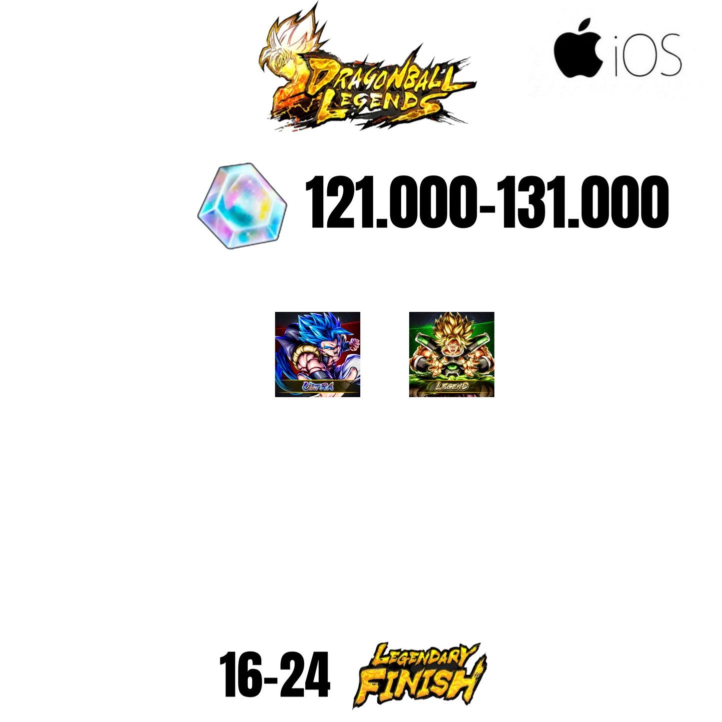 [GLOBAL][IOS] 121.000-131.000 CC | GOGETA ULTRA | BROLY LEGEND | 16-24 LF