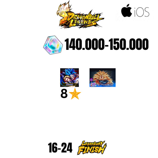 [GLOBAL][IOS] 140.000-150.000 CC | GOKU SS3/VEGETA SS2 ULTRA | GOGETA ULTRA | 2 ULTRA CHARACTERS | 16-24 LF