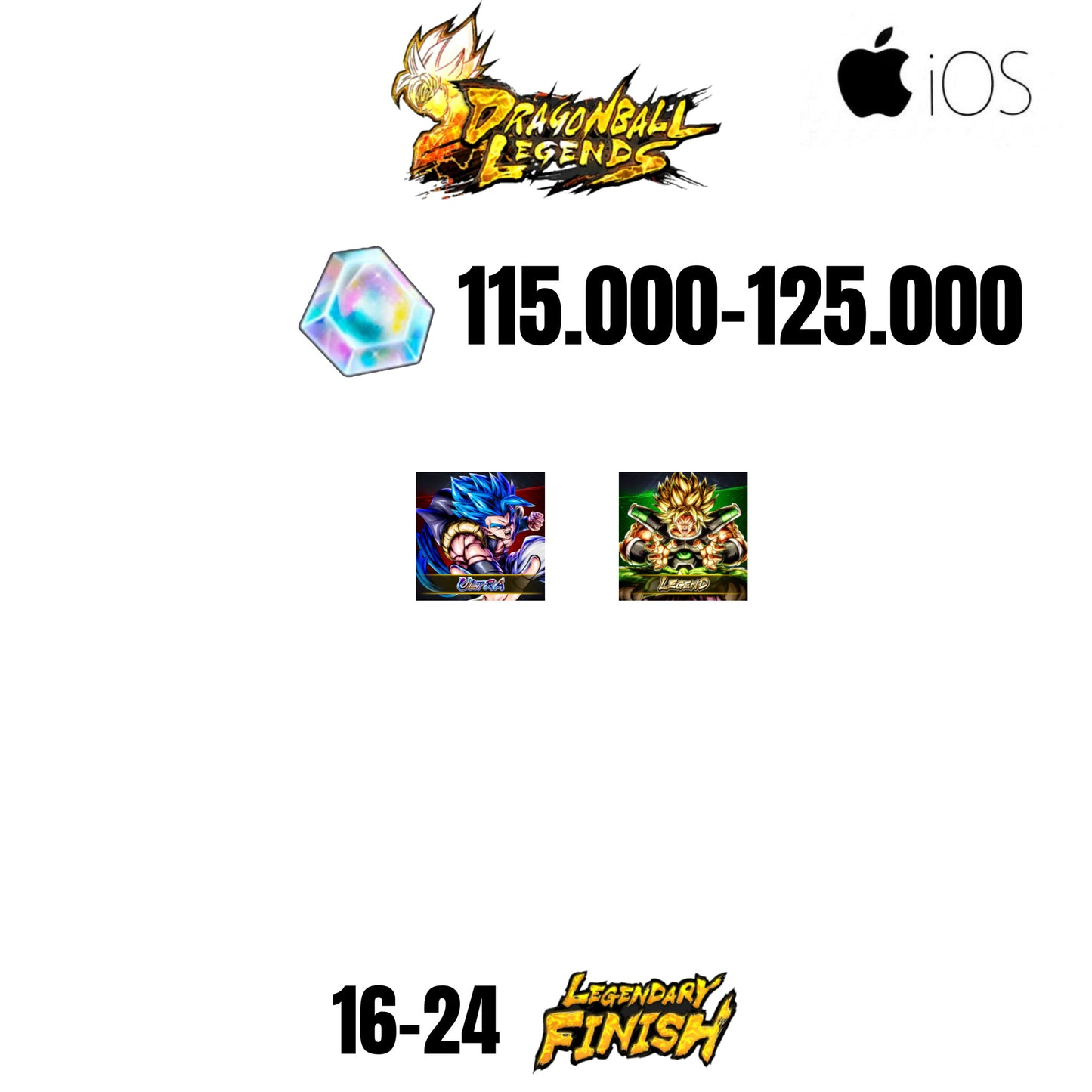 [GLOBAL][IOS] 115.000-125.000 CC | GOGETA ULTRA | BROLY LEGEND | 16-24 LF