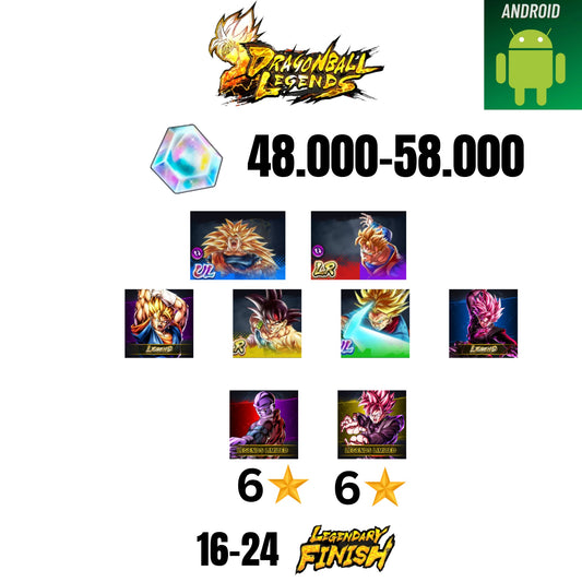 [GLOBAL][ANDROID] 48.000-58.000 CC | GOKU SS3/VEGETA SS2 | GOHAN/TRUNKS | 5 LEGEND | 8 CHARACTERS | 16-24 LF