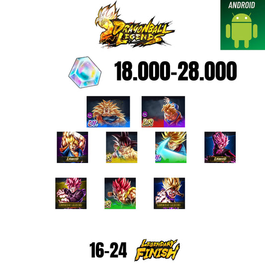 [GLOBAL][ANDROID] 18.000-28.000 CC | GOKU SS3/VEGETA SS2 | GOHAN/TRUNKS | 6 LEGEND | 9 CHARACTERS | 16-24 LF