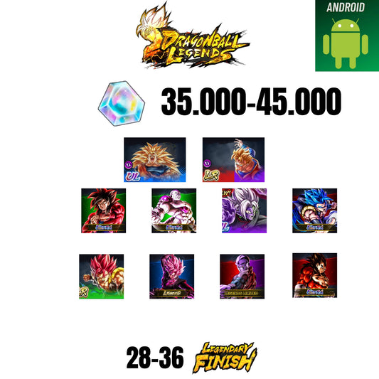 [GLOBAL][ANDROID] 35.000-45.000 CC | GOKU SS3/VEGETA SS2 | GOHAN/TRUNKS | 3 LEGEND | 6 ULTRA | 10 CHARACTERS | 28-36 LF